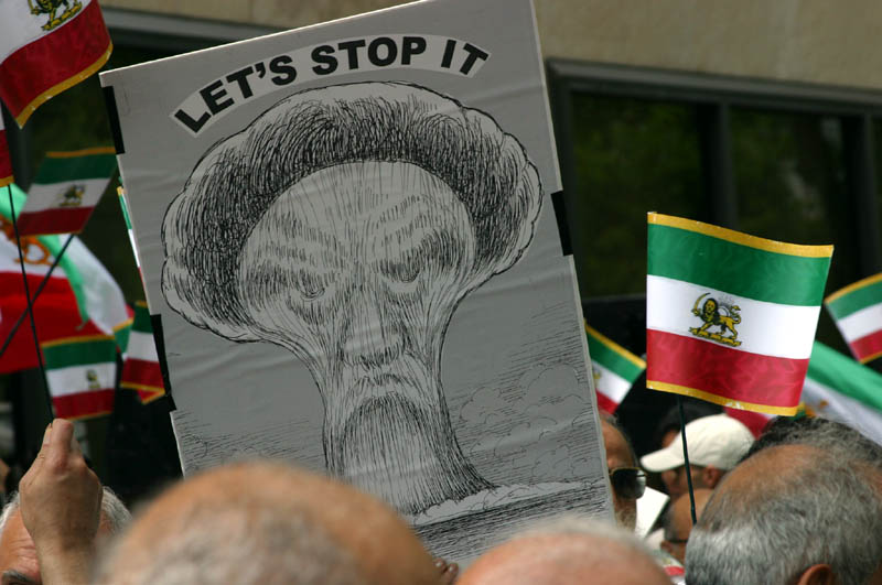 Photo from the Iranian pro-democracy rally in NYC