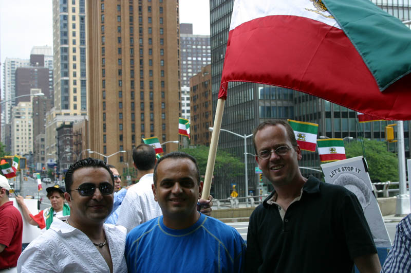 Photo from the Iranian pro-democracy rally in NYC