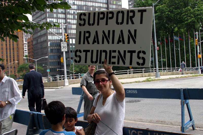 Photo from the Iranian pro-democracy rally in NYC