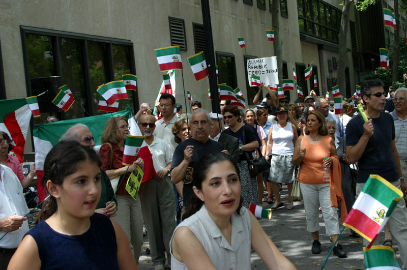 Photo from the Iranian pro-democracy rally in NYC