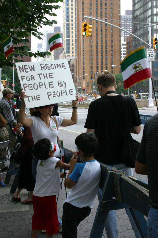 Photo from the Iranian pro-democracy rally in NYC