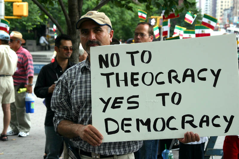 Photo from the Iranian pro-democracy rally in NYC