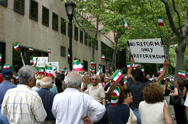 Photo from the Iranian pro-democracy rally in NYC