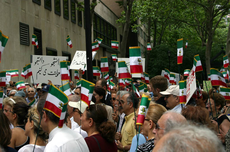 Photo from the Iranian pro-democracy rally in NYC